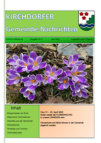 KIRCHDORFER Gemeinde-Nachrichten Ausgabe Nr.2 (04.04.2023)